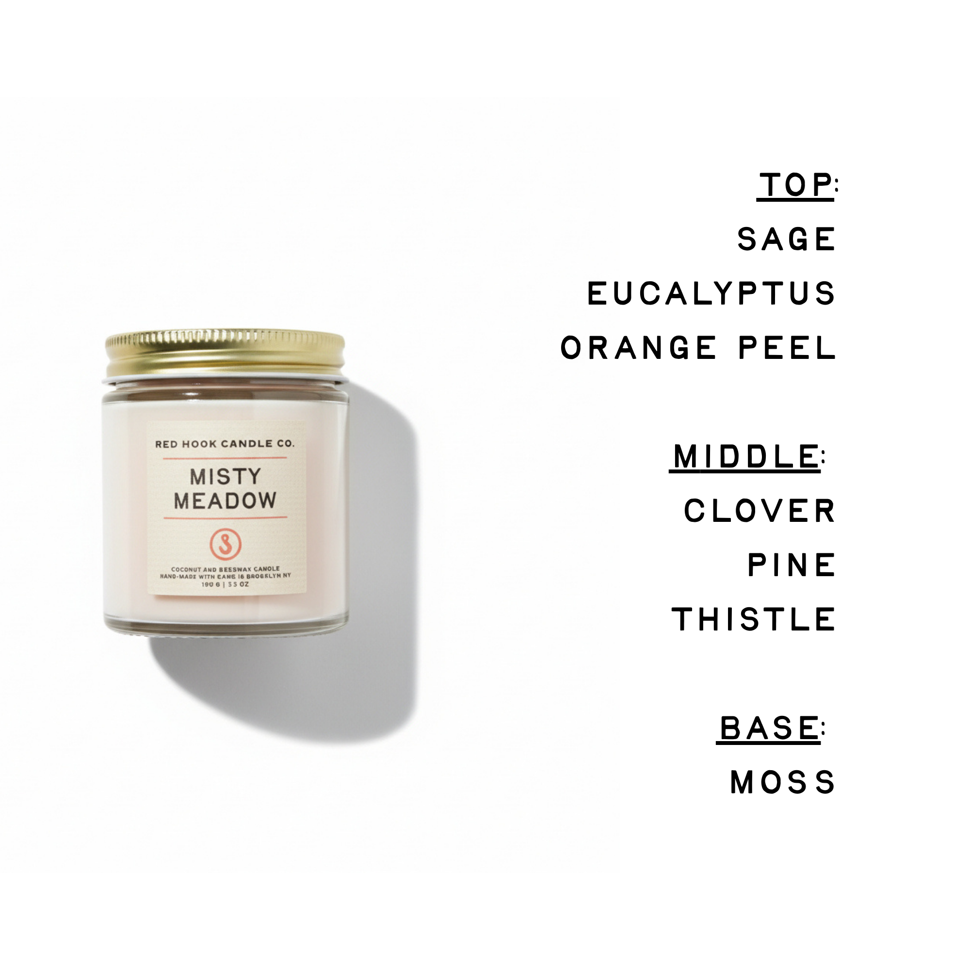 Mini Misty Meadow Scented Candle | Wild Sage & Moss | Coconut Wax Blend